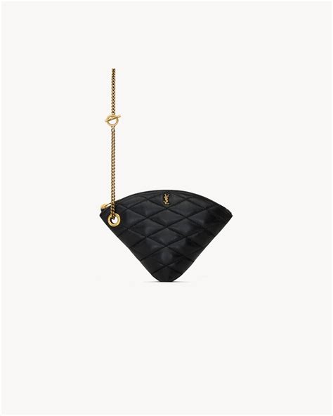 ysl triangle bag|SADE triangle coin purse in lambskin .